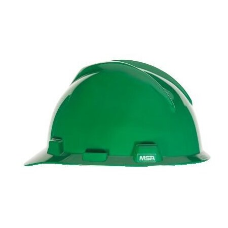 Msa Safety Cap, V-Gd, Withswing Fas-Trac Susp., Green 10004694
